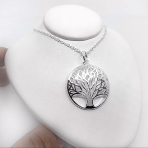 Stunning Pure Silver Tree of Life Necklace